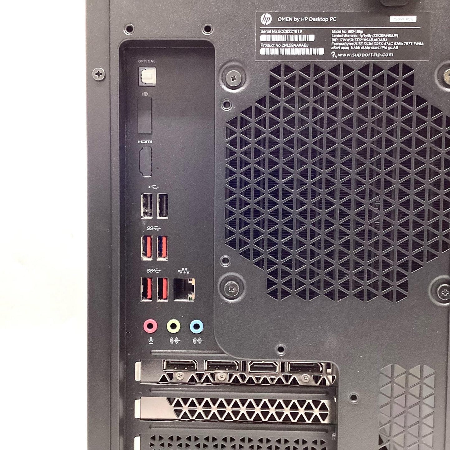 【全額返金保証】【最速発送】HP OMEN by HP 880-186jp TPC-M025-MT intel core i7-8700K 32GB M.2 SSD 512GB HDD 2TB NVIDIA GeForce GTX 1080 Ti 動作確認済