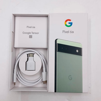 【全額返金保証】【最速発送】Google Pixel 6a 128GB Sage au SIMフリー GB17L 白ロム 美品 動作確認済