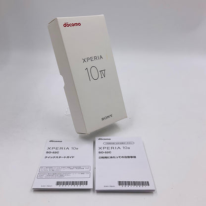 【全額返金保証】【最速発送】Sony Xperia 10 IV 128GB ブラック docomo SO-52C 白ロム 動作確認済