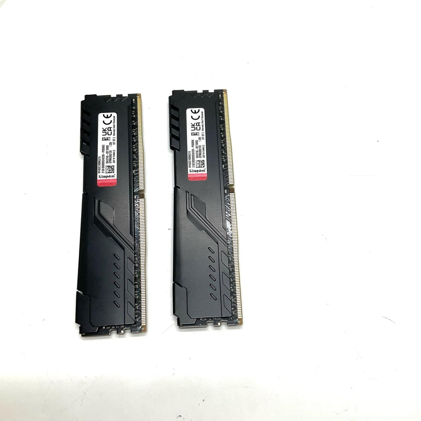 【全額返金保証】【最速発送】キングストン メモリ DDR4 PC4-25600 8GB 2枚組　合計16GB KF432C16BBK2/16 美品 動作確認済