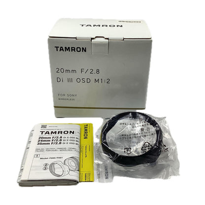 【全額返金保証】【最速発送】TAMRON 20mm F/2.8 Di III OSD M1：2 (Model F050) [SONY用] 美品 動作確認済
