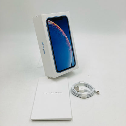 【全額返金保証】【最速発送】Apple iPhone iPhone XR 128GB ブルー au SIMフリー 白ロム 動作確認済 77%