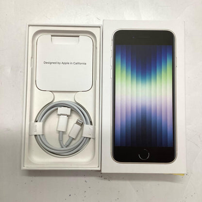 【全額返金保証】【最速発送】Apple iPhone iPhone SE（第3世代） 64GB スターライト Softbank 白ロム 動作確認済 74%