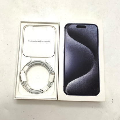 【全額返金保証】【最速発送】Apple iPhone iPhone 15 Pro 128GB ブルーチタニウム Softbank 白ロム 動作確認済 94%