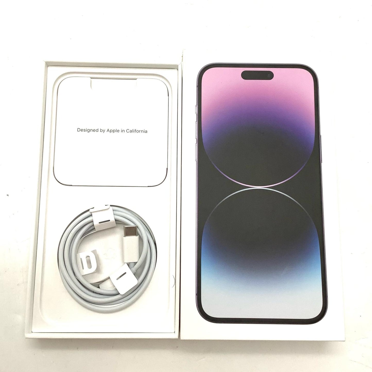 【全額返金保証】【最速発送】Apple iPhone iPhone 14 Pro Max 256GB ディープパープル SIMフリー 白ロム 動作確認済 77%
