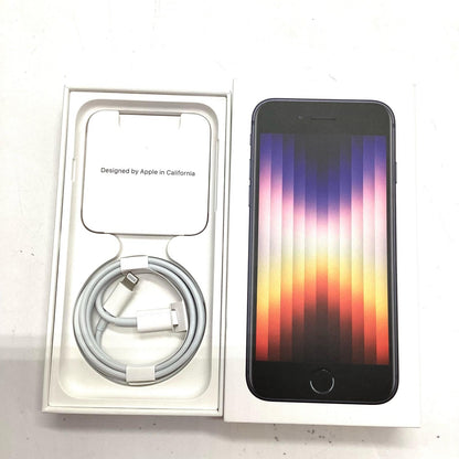 【全額返金保証】【最速発送】Apple iPhone iPhone SE（第3世代） 64GB ミッドナイト Softbank 白ロム 美品 動作確認済 94%