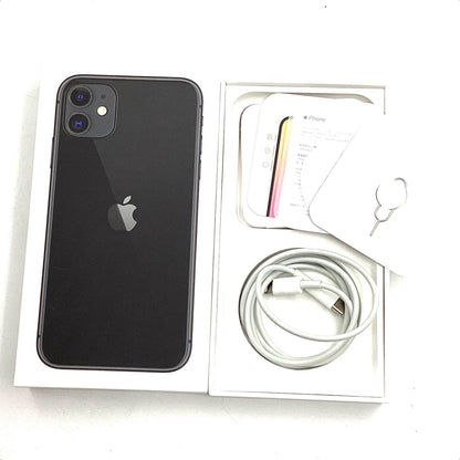 【最速発送】Apple iPhone iPhone 11 64GB ブラック au SIMフリー 白ロム【難有】 76%
