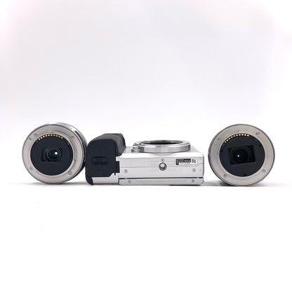 【全額返金保証】【最速発送】Sony デジタル一眼 α6400 ILCE-6400Y ダブルズームレンズキット [シルバー] 美品 動作確認済