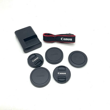 【全額返金保証】【最速発送】Canon デジタル一眼 EOS Kiss M2 ダブルズームキット [ブラック] 美品 動作確認済