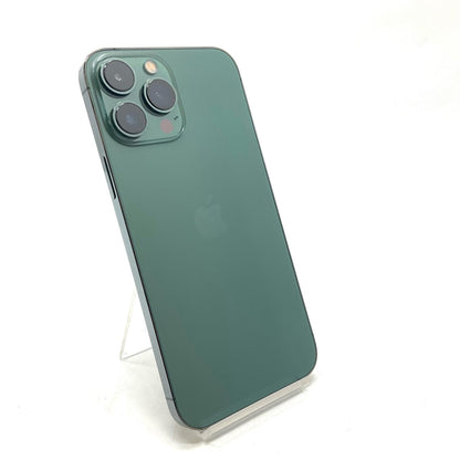 【全額返金保証】【最速発送】Apple iPhone iPhone 13 Pro Max 256GB アルパイングリーン au 白ロム 動作確認済 82%