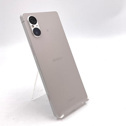 【全額返金保証】【最速発送】Sony Xperia 5 V 256GB プラチナシルバー SIMフリー XQ-DE44 白ロム 美品 動作確認済