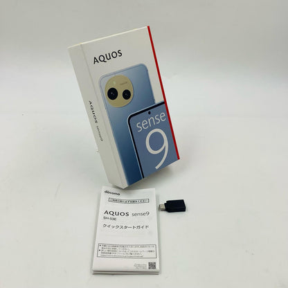 【最速発送】SHARP AQUOS sense9 128GB ブルー docomo SH-54D 白ロム【難有】