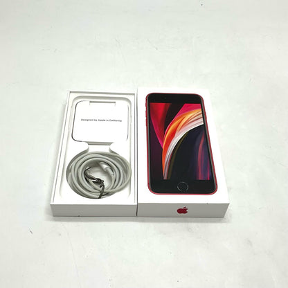 【全額返金保証】【最速発送】Apple iPhone iPhone SE（第2世代） 64GB プロダクトレッド au SIMフリー 白ロム 美品 動作確認済 80%