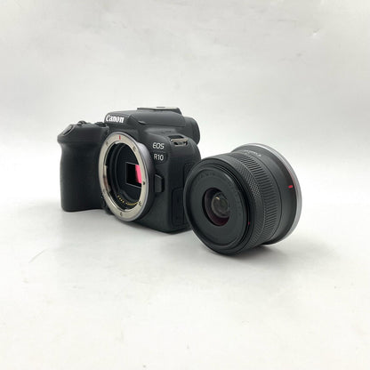 【全額返金保証】【最速発送】Canon デジタル一眼 EOS R10 18-45mm レンズキット ブラック 美品 動作確認済