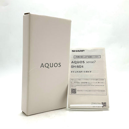 【全額返金保証】【最速発送】SHARP AQUOS sense 7 128GB ブラック mineo SH-M24 白ロム 美品 動作確認済