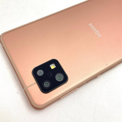 【最速発送】SHARP AQUOS sense6 64GB ライトカッパー au SHG05 白ロム【難有】