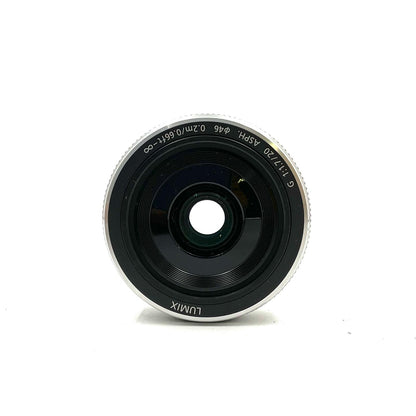 【全額返金保証】【最速発送】Panasonic LUMIX G 20mm/F1.7 II ASPH. H-H020A-S [シルバー] 美品 動作確認済