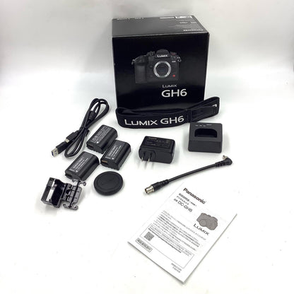 【全額返金保証】【最速発送】Panasonic デジタル一眼 LUMIX DC-GH6 ボディ ブラック 美品 動作確認済