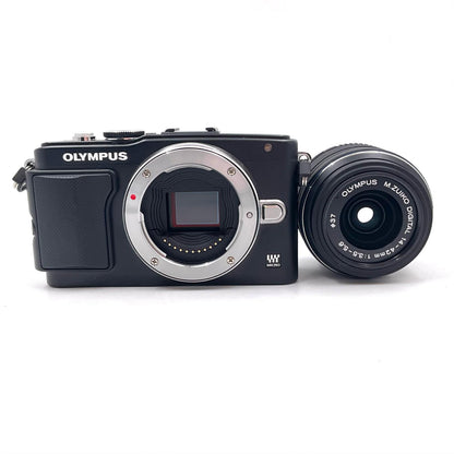 【全額返金保証】【最速発送】OLYMPUS デジタル一眼 PEN Lite E-PL5 M.ZUIKO DIGITAL 14-42mm F3.5-5.6 ズームレンズキット ブラック 動作確認済