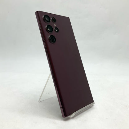 【最速発送】SAMSUNG Galaxy S22 Ultra 256GB バーガンディ au SCG14 白ロム【難有】