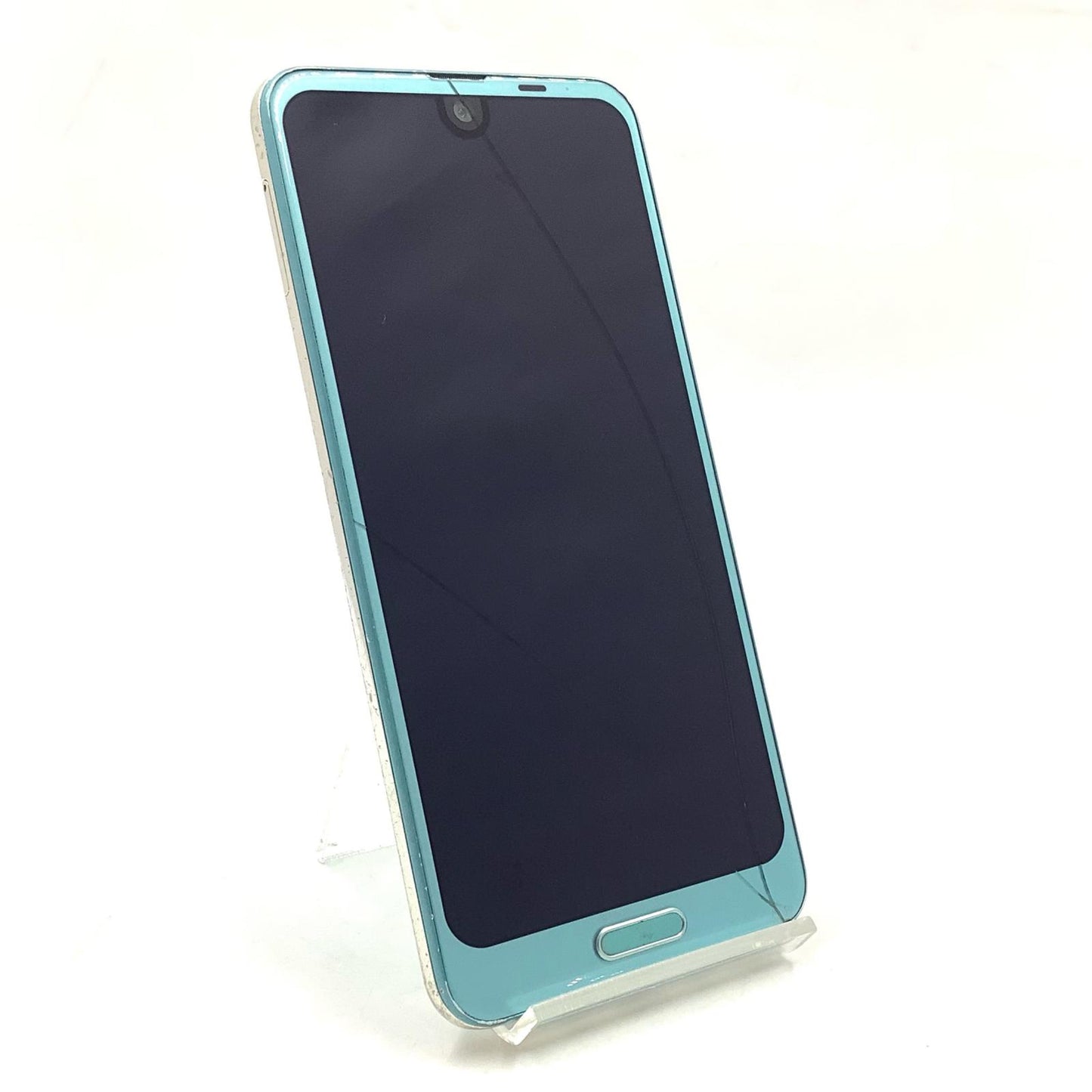 【最速発送】SHARP AQUOS R2 64GB アクアマリン au SHV42 白ロム【難有】