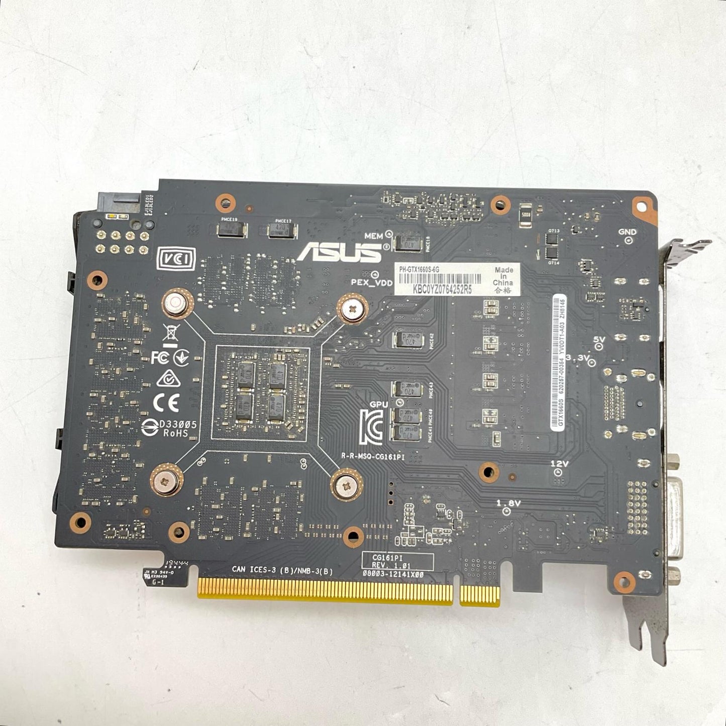 【全額返金保証】【最速発送】ASUS グラフィックボード PH-GTX1660S-6G 美品 動作確認済