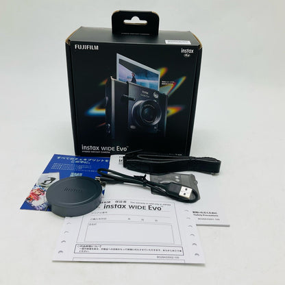 【全額返金保証】【最速発送】FUJIFILM instax WIDE Evo チェキ [ブラック] 超美品 動作確認済