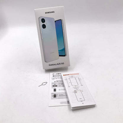 【全額返金保証】【最速発送】SAMSUNG Galaxy A25 5G 64GB ライトブルー au SIMフリー SCG33 白ロム 超美品 動作確認済