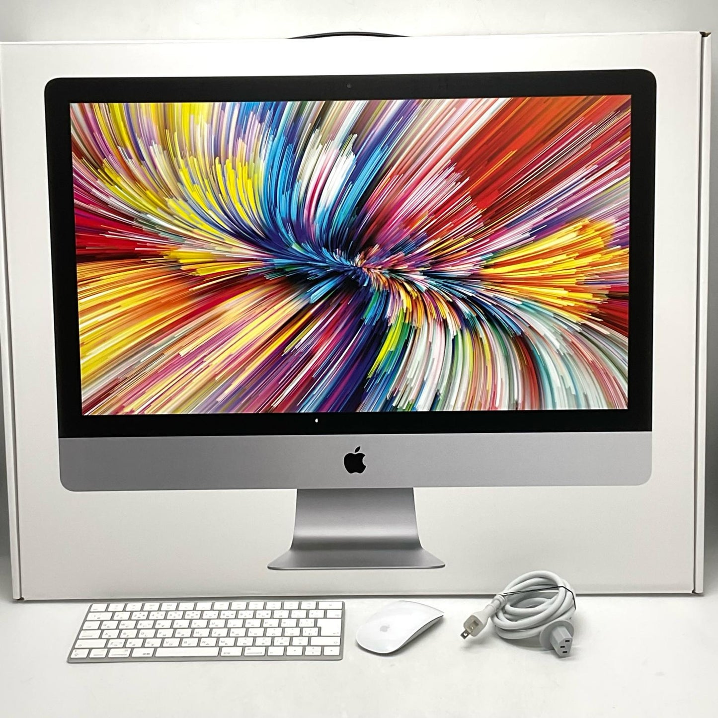 【全額返金保証】【最速発送】Apple iMac 27インチ 3GHz 6コア Intel Core i5 24GB フュージョンドライブ 1TB シルバー 美品 動作確認済