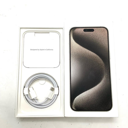 【全額返金保証】【最速発送】Apple iPhone iPhone 15 Pro Max 256GB ナチュラルチタニウム SIMフリー 白ロム 美品 動作確認済 82%