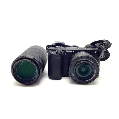【全額返金保証】【最速発送】Sony デジタル一眼 α6400 ILCE-6400X ダブルズームレンズキット [ブラック] 美品 動作確認済