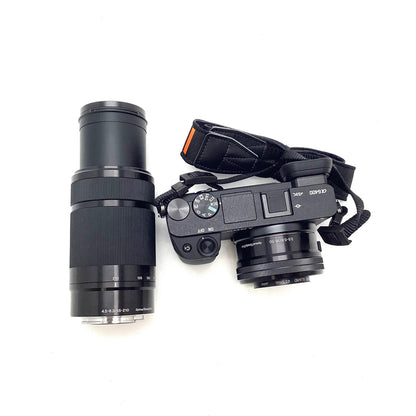 【全額返金保証】【最速発送】Sony デジタル一眼 α6400 ILCE-6400X ダブルズームレンズキット [ブラック] 美品 動作確認済