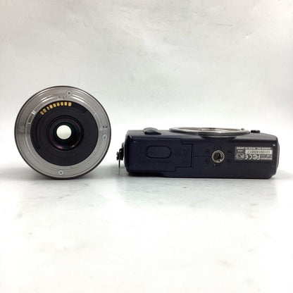 【全額返金保証】【最速発送】Canon デジタル一眼 EOS M EF-M18-55 IS STM レンズキット ブラック 美品 動作確認済
