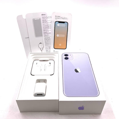 【全額返金保証】【最速発送】Apple iPhone iPhone 11 128GB パープル SIMフリー 白ロム 動作確認済 73%
