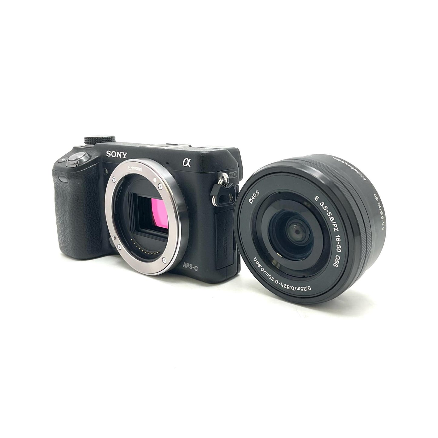 【全額返金保証】【最速発送】Sony デジタル一眼 NEX-6 16-50mm ズームレンズキット ブラック 美品 動作確認済