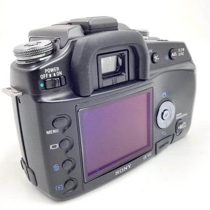 【全額返金保証】【最速発送】Sony デジタル一眼 α100 DSLR-A100 ボディ ブラック 動作確認済