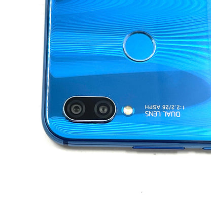 【全額返金保証】【最速発送】Huawei P20 lite 64GB ブルー au HWV32 白ロム 美品 動作確認済