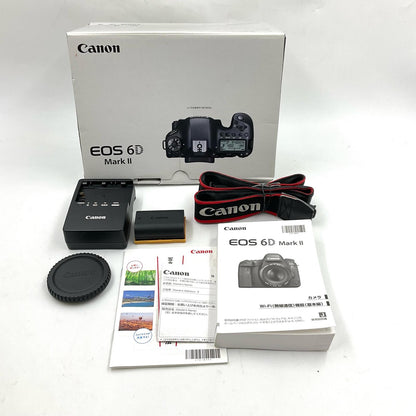 【全額返金保証】【最速発送】Canon デジタル一眼 EOS 6D Mark II ボディ ブラック 美品 動作確認済