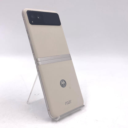 【全額返金保証】【最速発送】Motorola razr 40 256GB バニラクリーム SIMフリー XT2323-4 白ロム 超美品 動作確認済