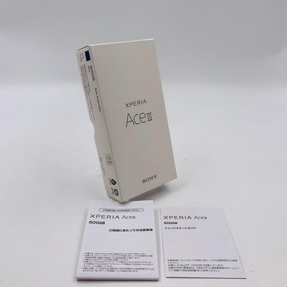 【全額返金保証】【最速発送】 Xperia Ace III 64GB au SIMフリー SOG08 白ロム 新品未開封 即納OK