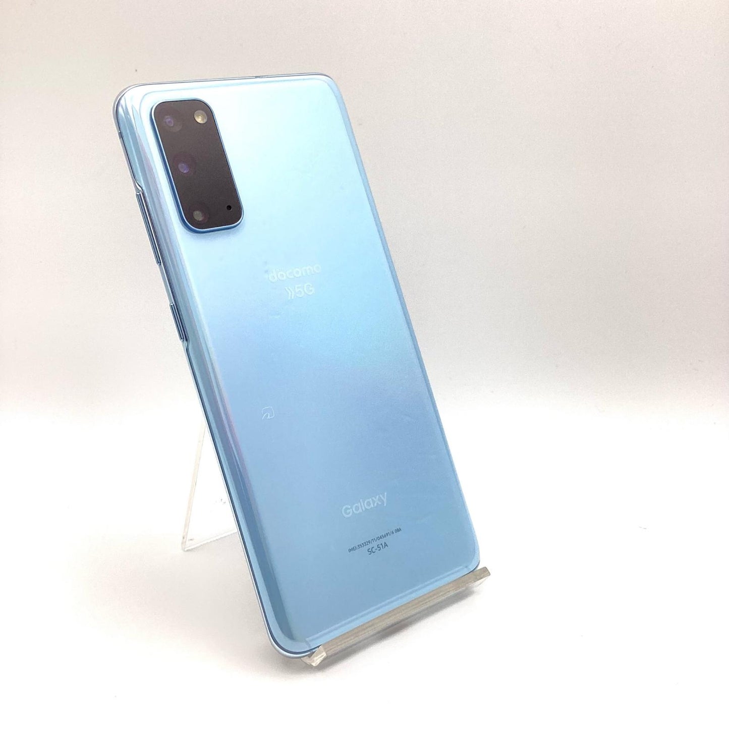 【最速発送】SAMSUNG Galaxy S20 5G 128GB Cloud Blue docomo SC-51A 白ロム【難有】