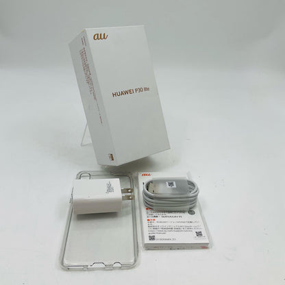 【全額返金保証】【最速発送】Huawei P lite 30 128GB ピーコックブルー au HWV33 白ロム 美品 動作確認済