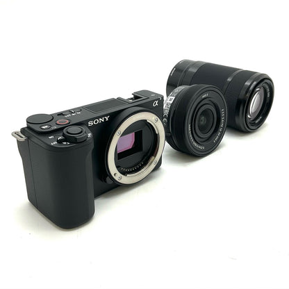 【全額返金保証】【最速発送】Sony デジタル一眼 VLOGCAM ZV-E10M2X ダブルズームレンズキット ブラック 美品 動作確認済