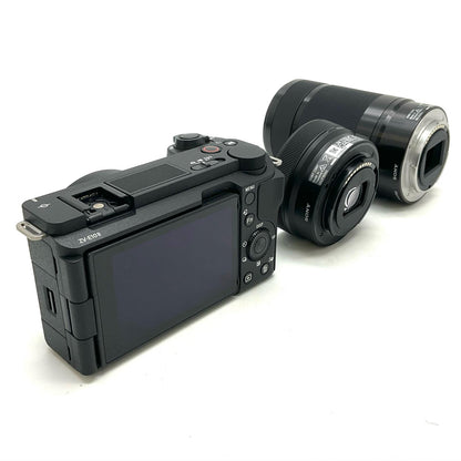 【全額返金保証】【最速発送】Sony デジタル一眼 VLOGCAM ZV-E10M2X ダブルズームレンズキット ブラック 美品 動作確認済