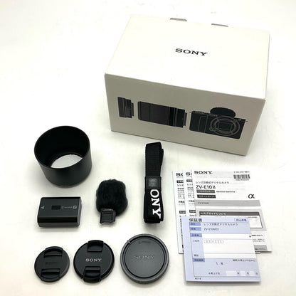 【全額返金保証】【最速発送】Sony デジタル一眼 VLOGCAM ZV-E10M2X ダブルズームレンズキット ブラック 美品 動作確認済