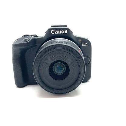【全額返金保証】【最速発送】Canon デジタル一眼 EOS R50 RF-S18-45 IS STM レンズキット ブラック 美品 動作確認済