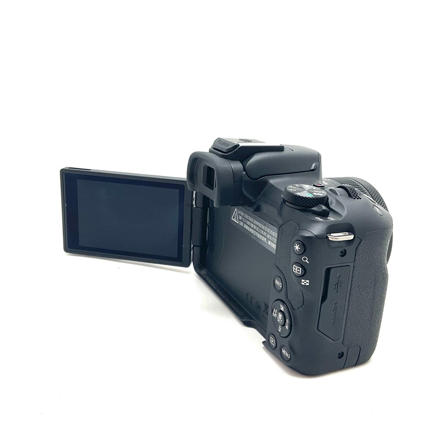 【全額返金保証】【最速発送】Canon デジタル一眼 EOS R50 RF-S18-45 IS STM レンズキット ブラック 美品 動作確認済