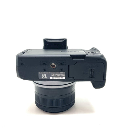 【全額返金保証】【最速発送】Canon デジタル一眼 EOS R50 RF-S18-45 IS STM レンズキット ブラック 美品 動作確認済