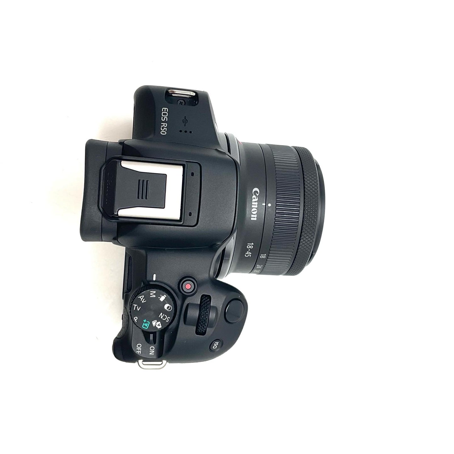 【全額返金保証】【最速発送】Canon デジタル一眼 EOS R50 RF-S18-45 IS STM レンズキット ブラック 美品 動作確認済