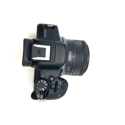 【全額返金保証】【最速発送】Canon デジタル一眼 EOS R50 RF-S18-45 IS STM レンズキット ブラック 美品 動作確認済